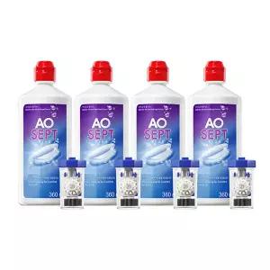 [알콘]옵티프리 렌즈세척액 에이오셉 플러스 360ml 4개