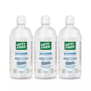 [알콘]옵티프리 렌즈세척액 퓨어모이스트 420ml 3개