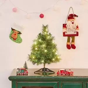 40cm 뉴리얼 솔잎 혼합 트리 크리스마스 미니트리-WD1BFFD