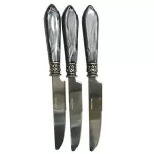 힘멜 DD15CX25 앤틱 디너 나이프 마블그레이 3개 잼 버터 빵칼