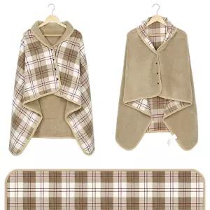 도톰한 기모원단 망토형 똑딱단추 보온담요 쇼파 간절기 휴대용 캠핑 보들보들한 소파