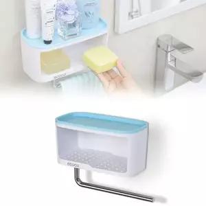 욕실 벽부착 수납정리 화장실 화장지 수건걸이 선반-WD34C01