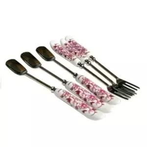 백산 UW46TA07 까메오 티스푼 핑크 콩코드 3개 디저트 요거트