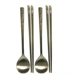 가야 HD81PO85 스푼 놋수저 세트 젓가락 2세트 놋숟가락 숟가락