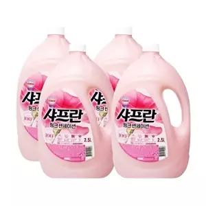 샤프란 핑크 센세이션 섬유유연제 용기 2.5L x  4개