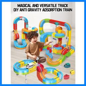 매직 트랙 큐브 어린이 교육용 고속철도 기차 장난감 소년과 소녀 지적 DIY 빌딩 블록 생일 선물