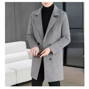 모직 블랙 회색 남자 하프 기장 주력 코트 슬리브리스 카라 프린세스 스판 원픽1