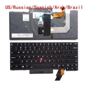 Lenovo Thinkpad T470 A475 01AX405 용 새 미국 러시아어 스페인어 아랍어 브라질 노트북 백라이트 키보드