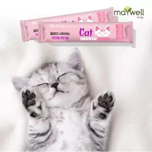 메이웰 펫 샤워타월 1매 (펫 바디티슈) 고양이 전용 목욕티슈