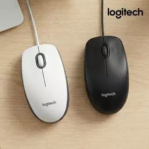 국내정품 로지텍코리아 M100r 유선 마우스 블랙 좌우대칭형 디자인으로 왼손잡이도 사용가능/KH