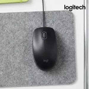 (국내정품) 로지텍코리아 M110 USB 유선 무소음 마우스 블랙 좌우대칭형 디자인으로 왼손잡이도 사용가능