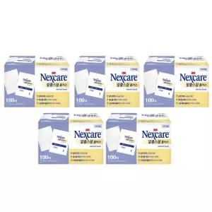 3M 넥스케어 알콜스왑 플러스 100매 5개 일회용 알콜솜 소독솜