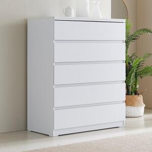 ONE SD202 화이트 1000 5단수납서랍장 침실안방삼단주니어와이드옷장