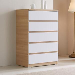 ONE SD202 내추럴화이트 800 5단수납서랍장 침실안방삼단주니어옷장