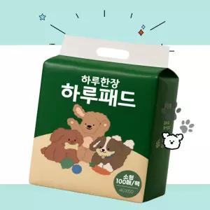 강아지 배변패드 반려견 애견 하루패드 소형 100매입 1개