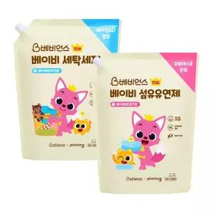 핑크퐁 베이비 2200ml 세제 1개+유연제 1개 총 4400ml