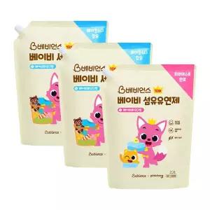 핑크퐁 베이비 세제2개+유연제 리필 2200ml 총 6600ml