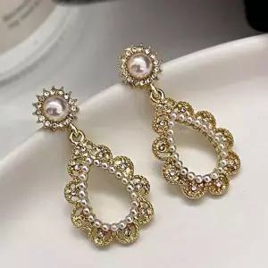 [셀러에이드]여성용 진주 큐빅 이어링 심플 링 귀걸이 하트 보석 데일리