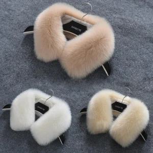 퍼 머플러 스퀘어 리폼 페이크 폭스 카라 에코퍼