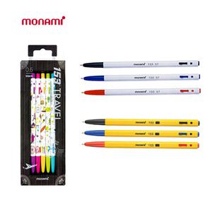 모나미 153볼펜 사무용 볼펜 검정 빨강 파랑 색 12개입 한타 0.38 0.5 0.7 1.0 mm