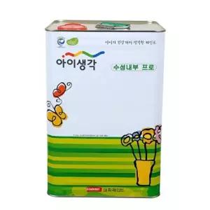 아이생각수성내부프로 18L/친환경수성페인트/냄새無/다양한색상/시멘트,콘크리트,몰탈,실내벽