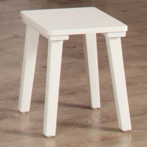 헤라 화이트 원목도장 스툴/화장대 의자