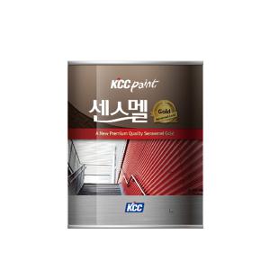 KCC 센스멜 골드 에나멜 페인트 유광백색 4L 철재