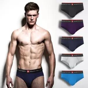 [스위스밀리터리]스위스밀리터리 남자삼각팬티 고탄력 속옷 5장세트[무료배송]
