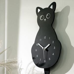 국산 플라이토 블랙캣 무소음 추 벽시계
