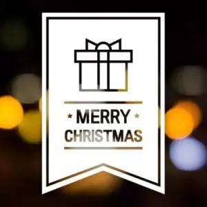 아트박스 제제데코 크리스마스 눈꽃 스티커 장식 심플 플래그 선물상자