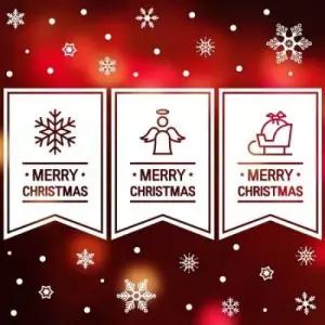 아트박스 제제데코 크리스마스 눈꽃 스티커 장식 심플 플래그 시리즈 눈꽃세트 3종 모음