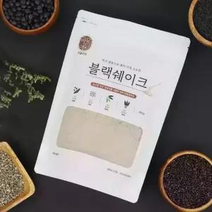 찌고 열풍으로 볶은 국산 블랙쉐이크 선식 450g 서리태 흑임자 찰흑미 흑보리 미숫가루