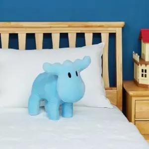 하라홈 모즈 스웨덴 큰뿔 사슴 캐릭터 극세사 인형 쿠션 블루