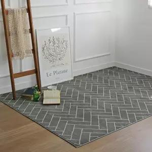 아트박스 더프리그 먼지없는 사계절 헤링본 극세사 단모 거실 러그150x200
