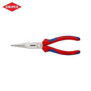 크니펙스 26 12 200 롱노우즈 플라이어 새부리형 광택헤드 이중안락손잡이