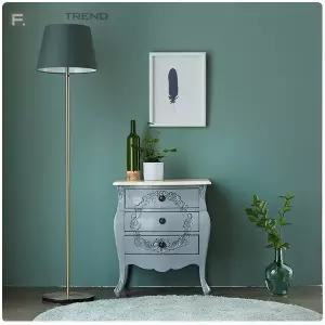 [퍼니트랜드] 르샤 3단 그레이 협탁 침대엔틱협탁