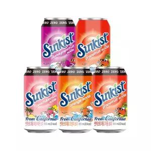 [본사직영] 썬키스트 소다 355ml 5종 택1 / 자몽 오렌지 복숭아레몬 자두자몽