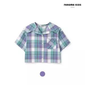 [보리보리/레노마 키즈]여아퍼플체크크롭셔츠(R2422B360_15)