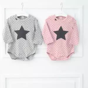 [달퐁]큐비앤맘 꼬마별 양면 바디슈트