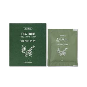 세이브타임 여행용 티트리 세제 1BOX (10개입) 휴대용 간편빨래 여행세탁