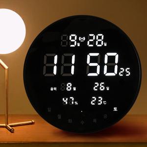 루미너스 특대형 WIFI 무빙 초 화이트 디지털 전자 벽시계 LED 시계 거실 사무실 무소음 벽걸이 인테리어