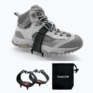 4핀 고리 일자형 아이젠 파우치 세트 폭설 빙판길 대비 운동화 등산화 신발 스노우체인