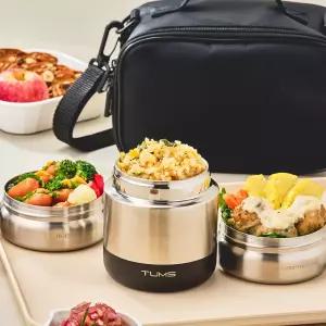 텀스 올 스텐 보온도시락 세트 6P (300+200+200ml+젓가락+젓가락케이스+가방)