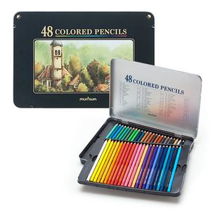 문화 넥스프로 유성 색연필 48색 틴케이스