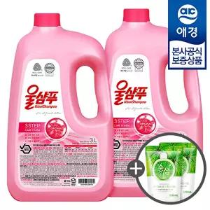 [애경][비밀] 울샴푸 중성세제 오리지널 용기 3L x2개 +주방세제200ml 2개증정