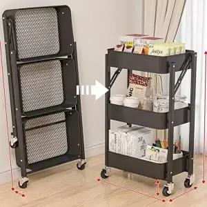 수납장 침대 폴딩 3단4단 미니트롤리_WE0CA37