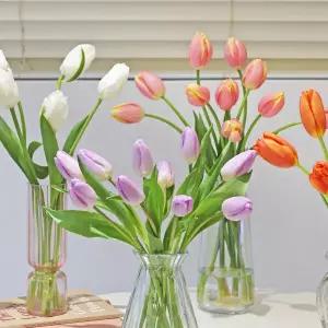 마이플랜트 생화 튤립 02 레드/오렌지 랜덤 10대 꽃선물 화병 꽃 경매 꽃배달 정기구독