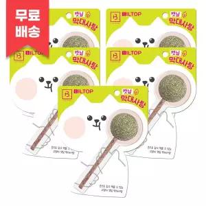 캣닢 막대사탕 1p x 5개 고양이 장난감 사탕 브리더랩