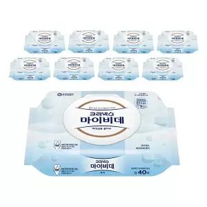 크리넥스 마이비데 퓨어, 캡형, 40매, 9입, 1개(360매)