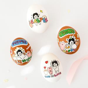 헬로든든 부활절 달걀꾸미기 스티커/달걀데코,부활절포장스티커